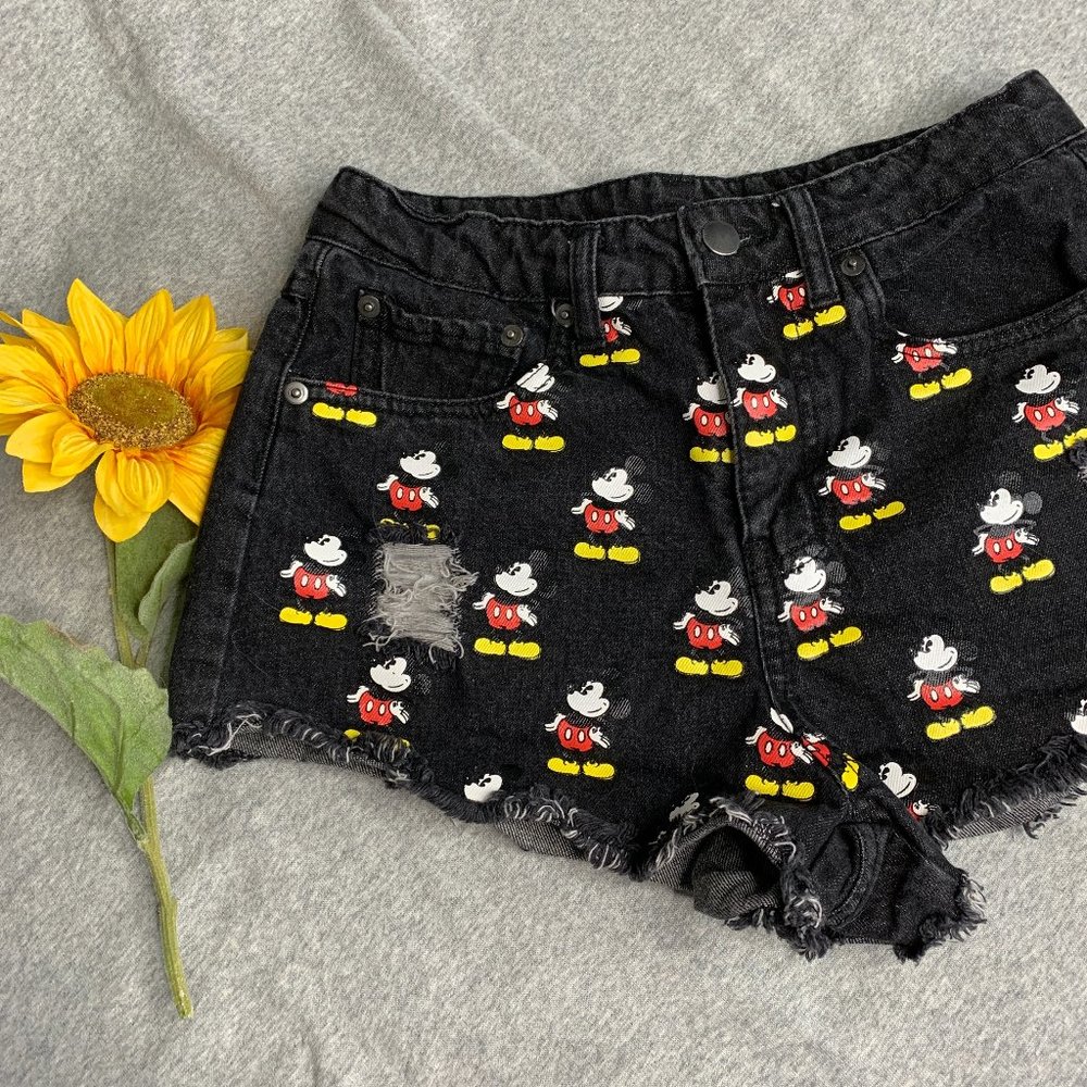 Disney Mickey Mouse Forever 21 High Waisted Shorts - Picture 2 of 8